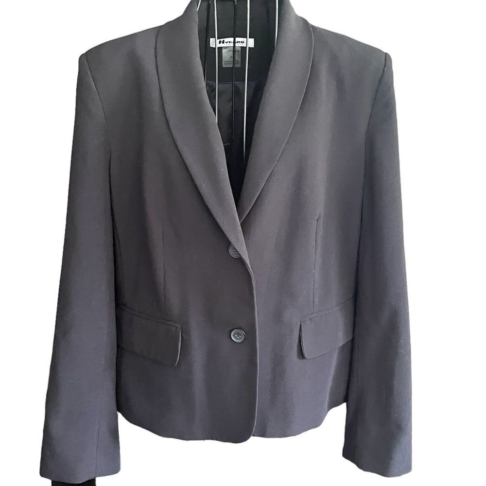 Nygard Collection Basic Black Lined Blazer Suit Jacket Women's Size 8P